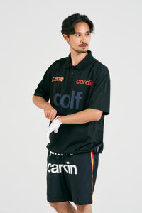 logodesign short sleeve polo | BLACK × MULTI