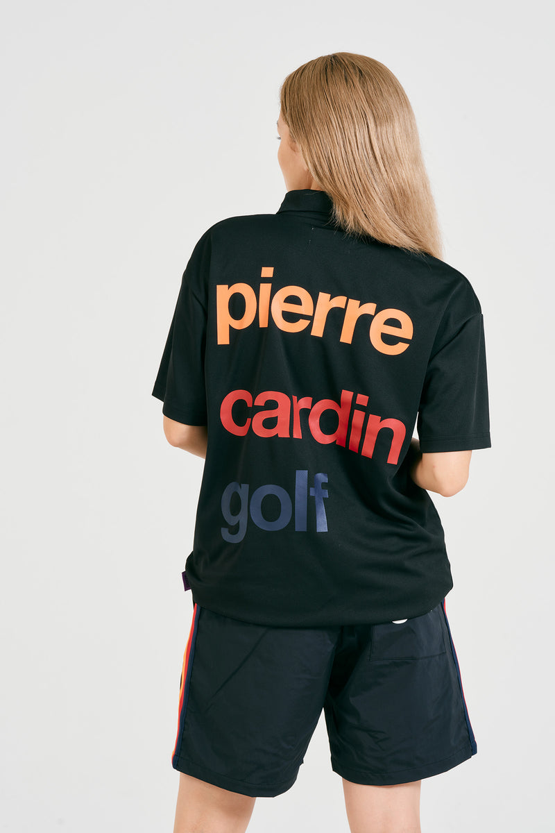 pierre cardin golf logodesign short sleeve polo | BLACK × MULTI
