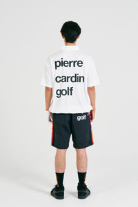 logodesign short sleeve polo | WHITE × BLACK