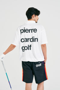logodesign short sleeve polo | WHITE × BLACK