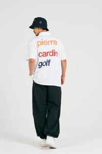 logodesign short sleeve polo | WHITE × MULTI