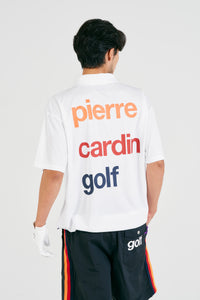 logodesign short sleeve polo | WHITE × MULTI