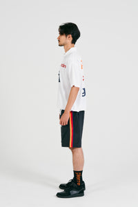 logodesign short sleeve polo | WHITE × MULTI