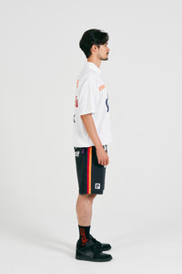 logodesign short sleeve polo | WHITE × MULTI