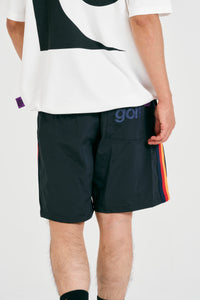 logodesign short pants | BLACK × MULTI