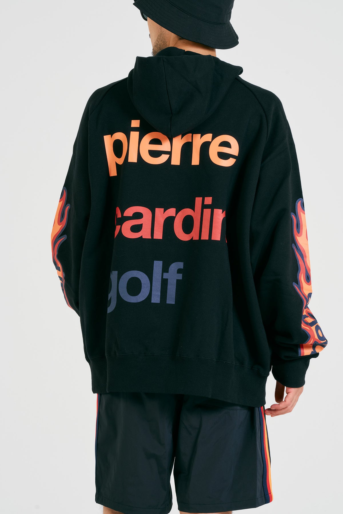 pierre cardin golf logodesign fire hoodie | BLACK