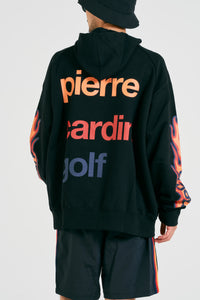 logodesign fire hoodie | BLACK
