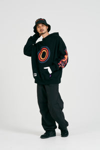 logodesign fire hoodie | BLACK