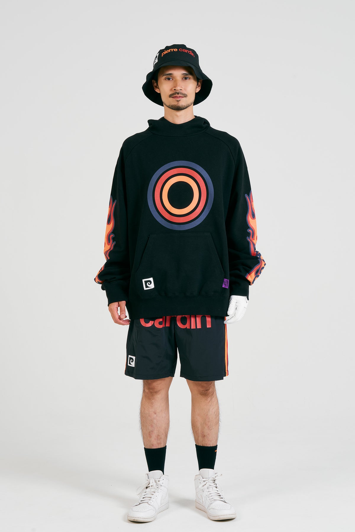 pierre cardin golf logodesign fire hoodie | BLACK