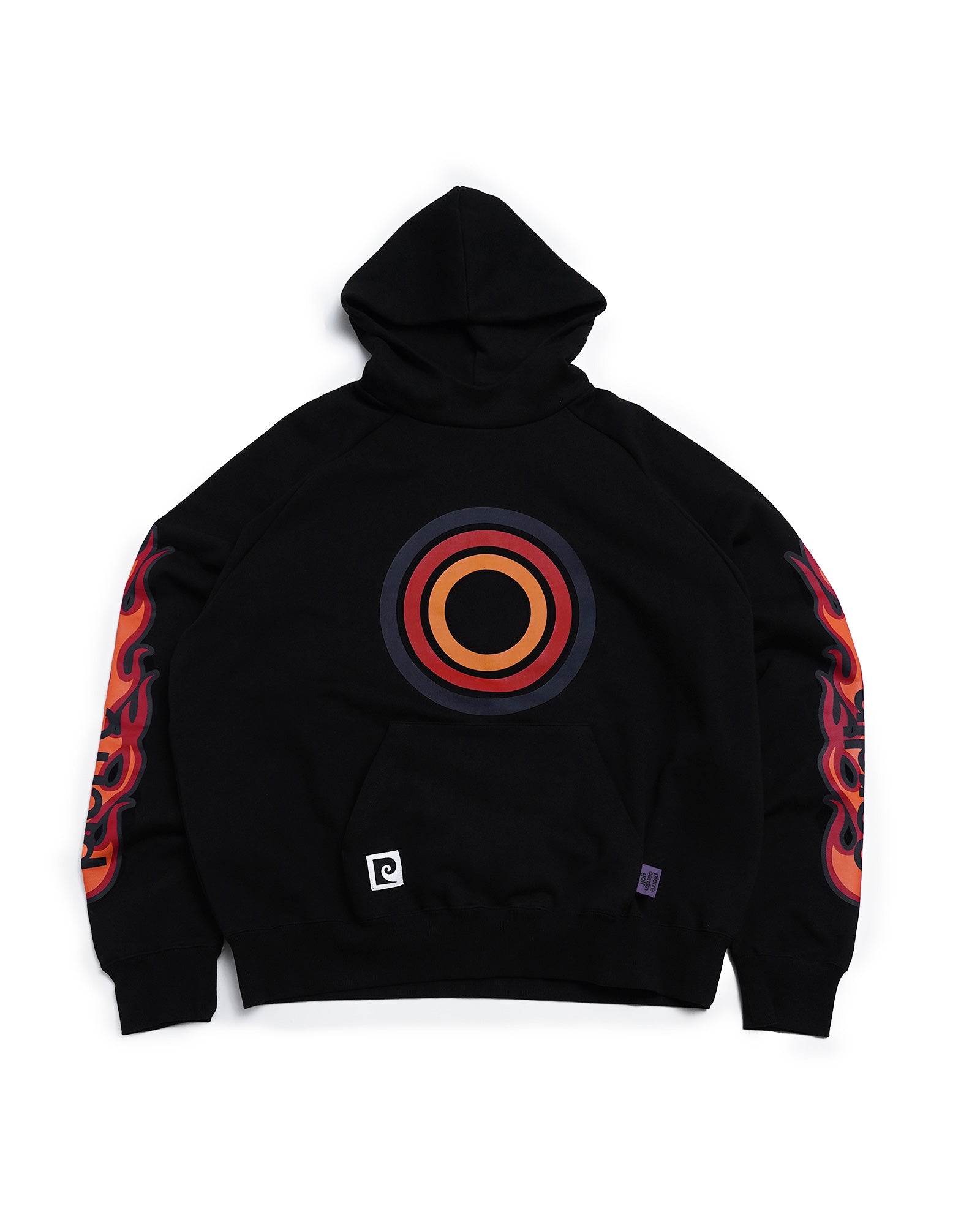 logodesign fire hoodie | BLACK