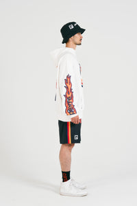 logodesign fire hoodie | WHITE