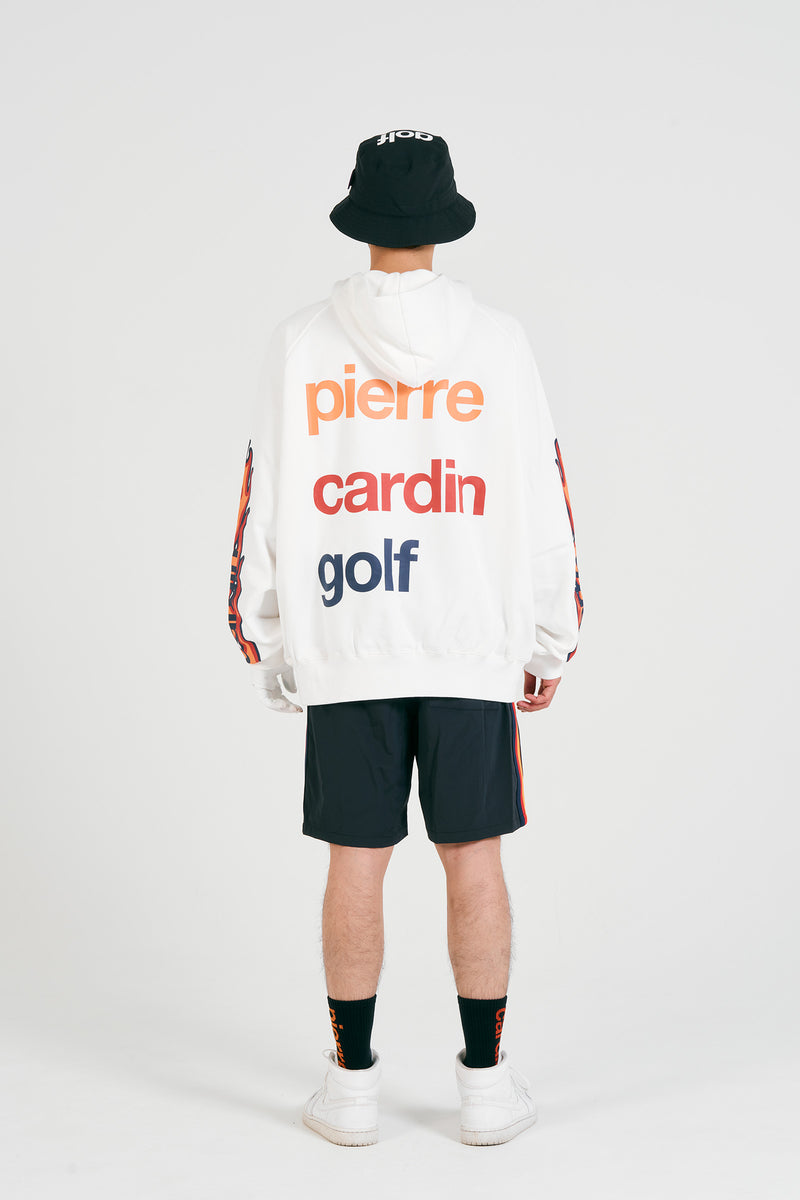 pierre cardin golf logodesign fire hoodie | WHITE