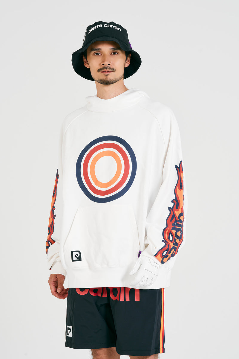 pierre cardin golf logodesign fire hoodie | WHITE