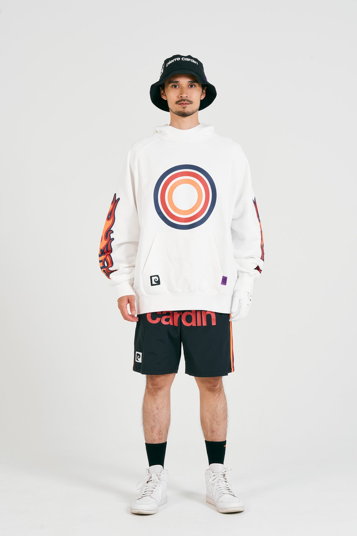 pierre cardin golf logodesign fire hoodie | WHITE