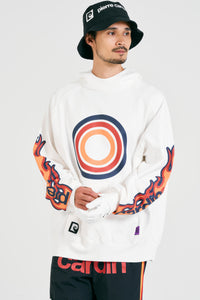 logodesign fire hoodie | WHITE