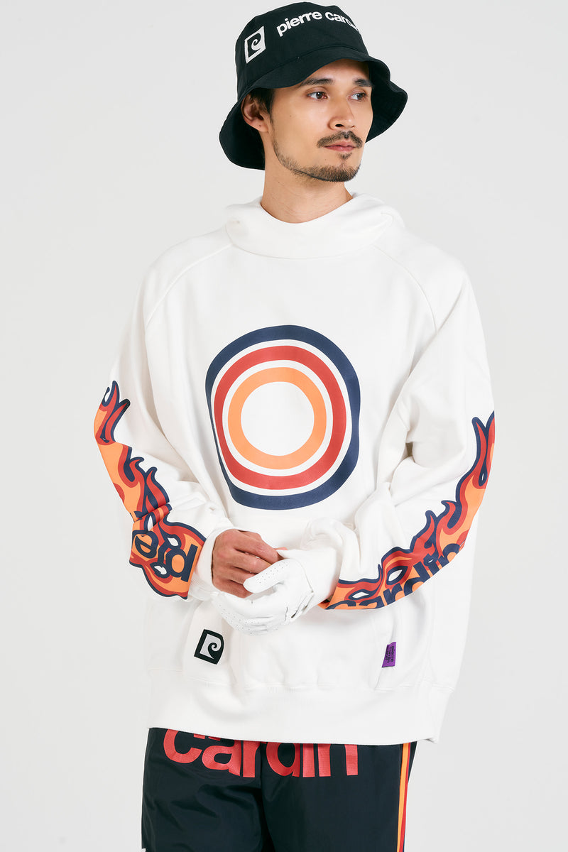 pierre cardin golf logodesign fire hoodie | WHITE