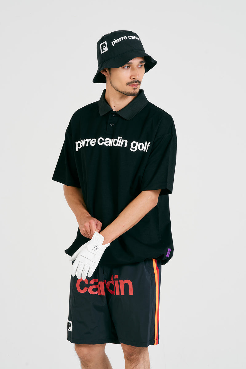 pierre cardin golf P logo short sleeve polo | BLACK