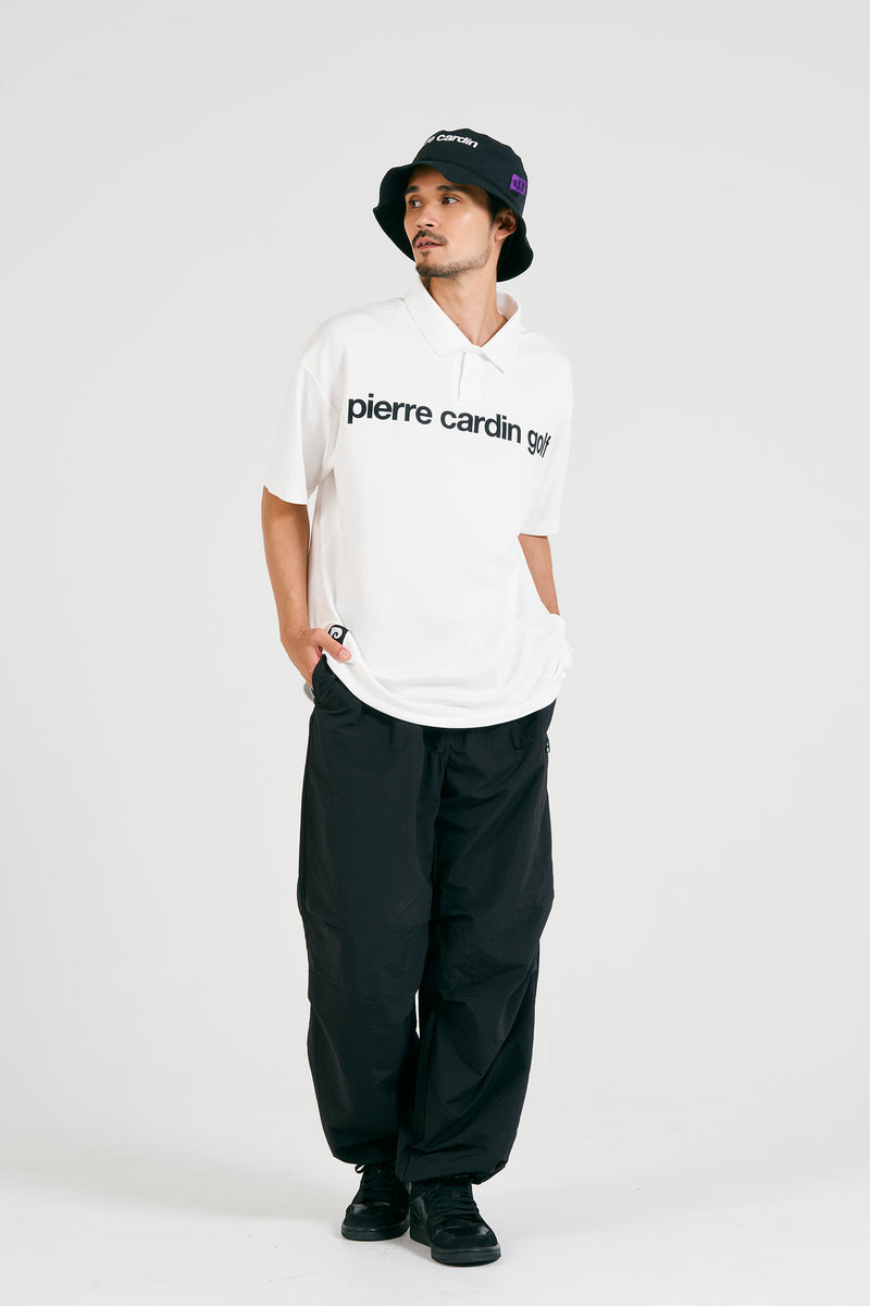 pierre cardin golf P logo short sleeve polo | WHITE