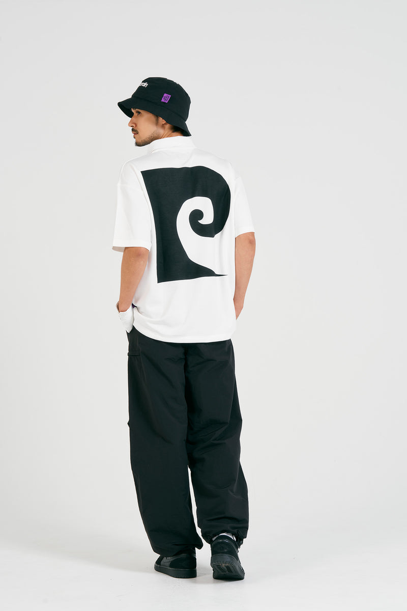 pierre cardin golf P logo short sleeve polo | WHITE