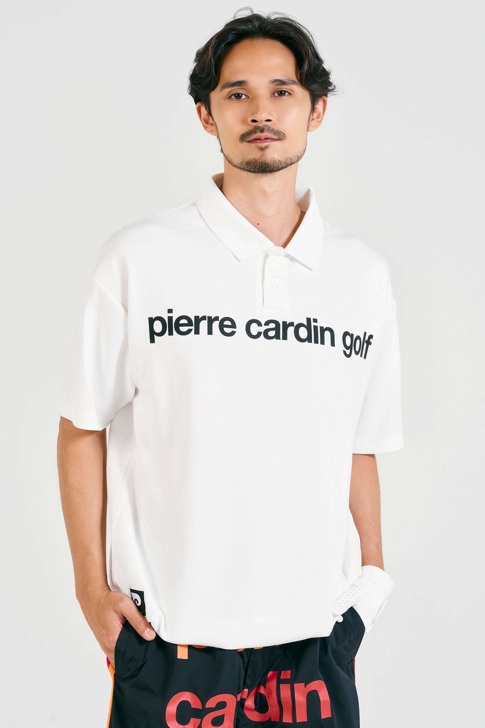 P logo short sleeve polo | WHITE – pierre cardin golf