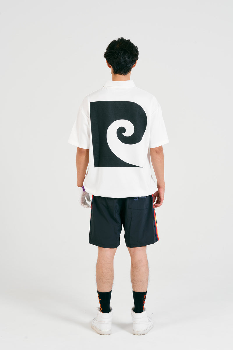 pierre cardin golf P logo short sleeve polo | WHITE