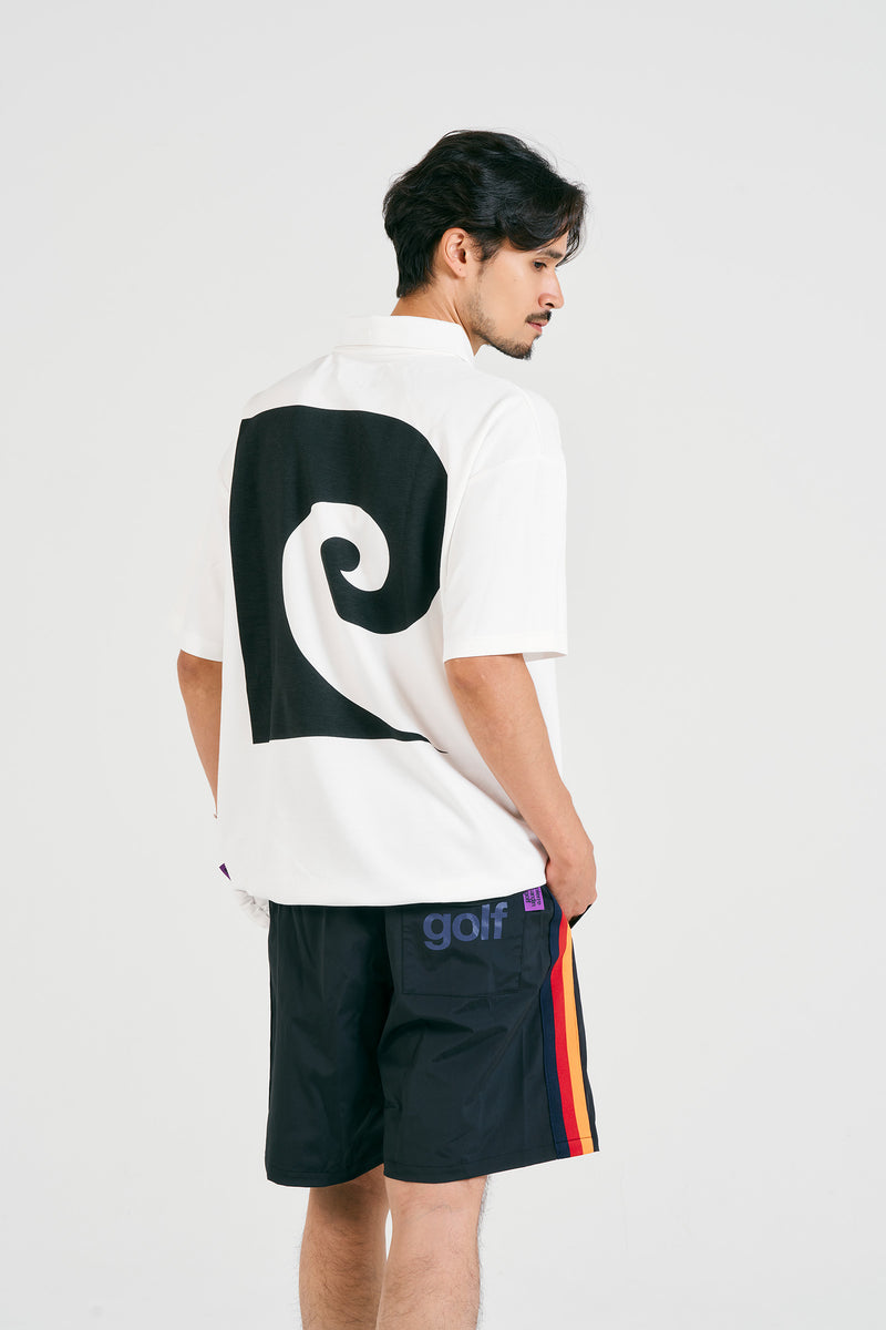 pierre cardin golf P logo short sleeve polo | WHITE