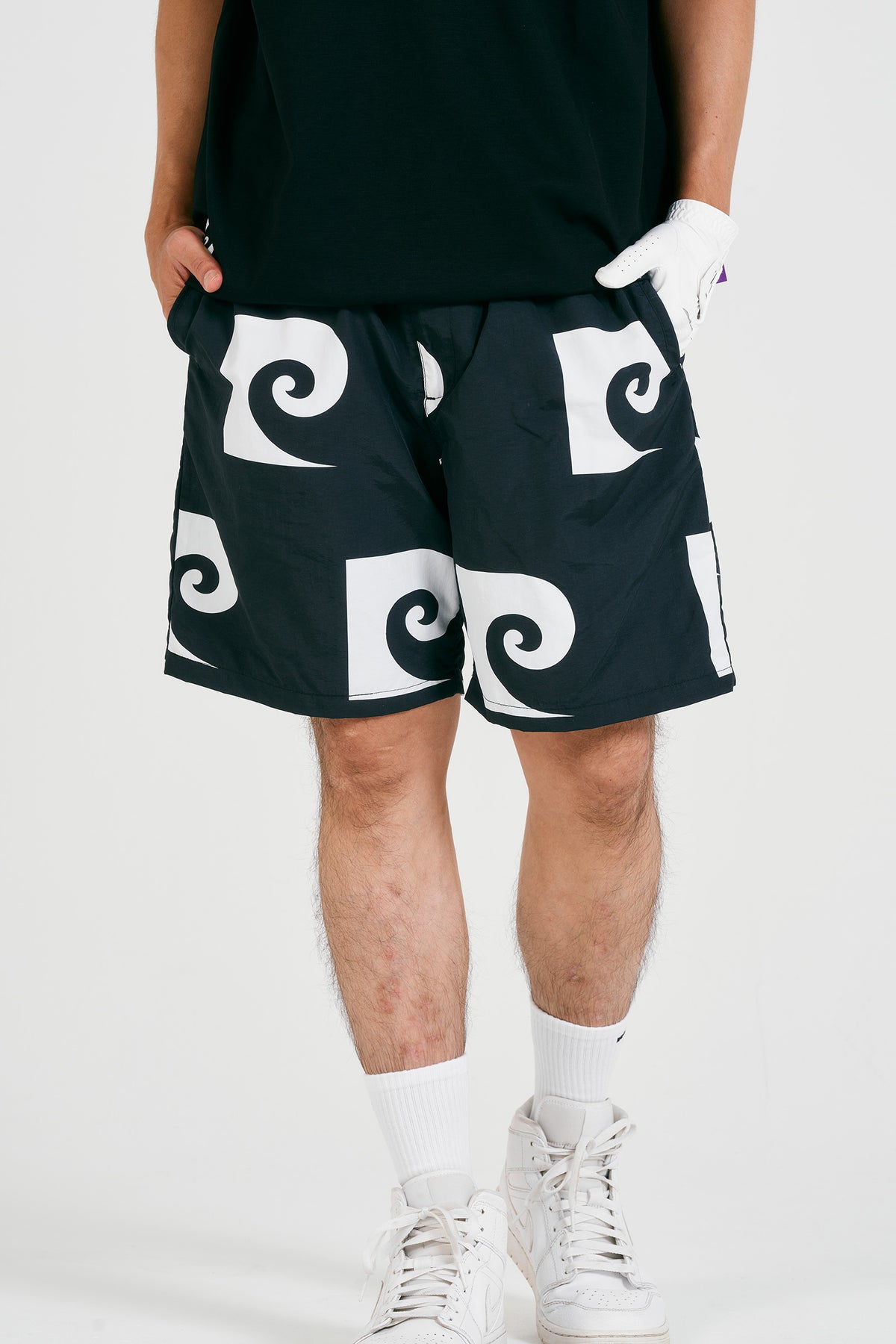 pierre cardin golf P logo shortpants | BLACK