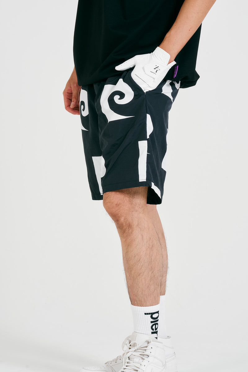 pierre cardin golf P logo shortpants | BLACK