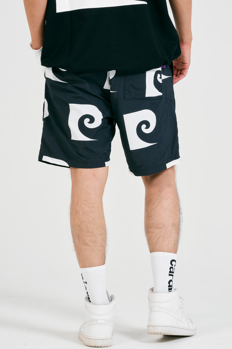 pierre cardin golf P logo shortpants | BLACK