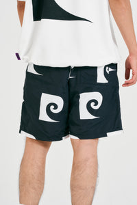 P logo shortpants | BLACK