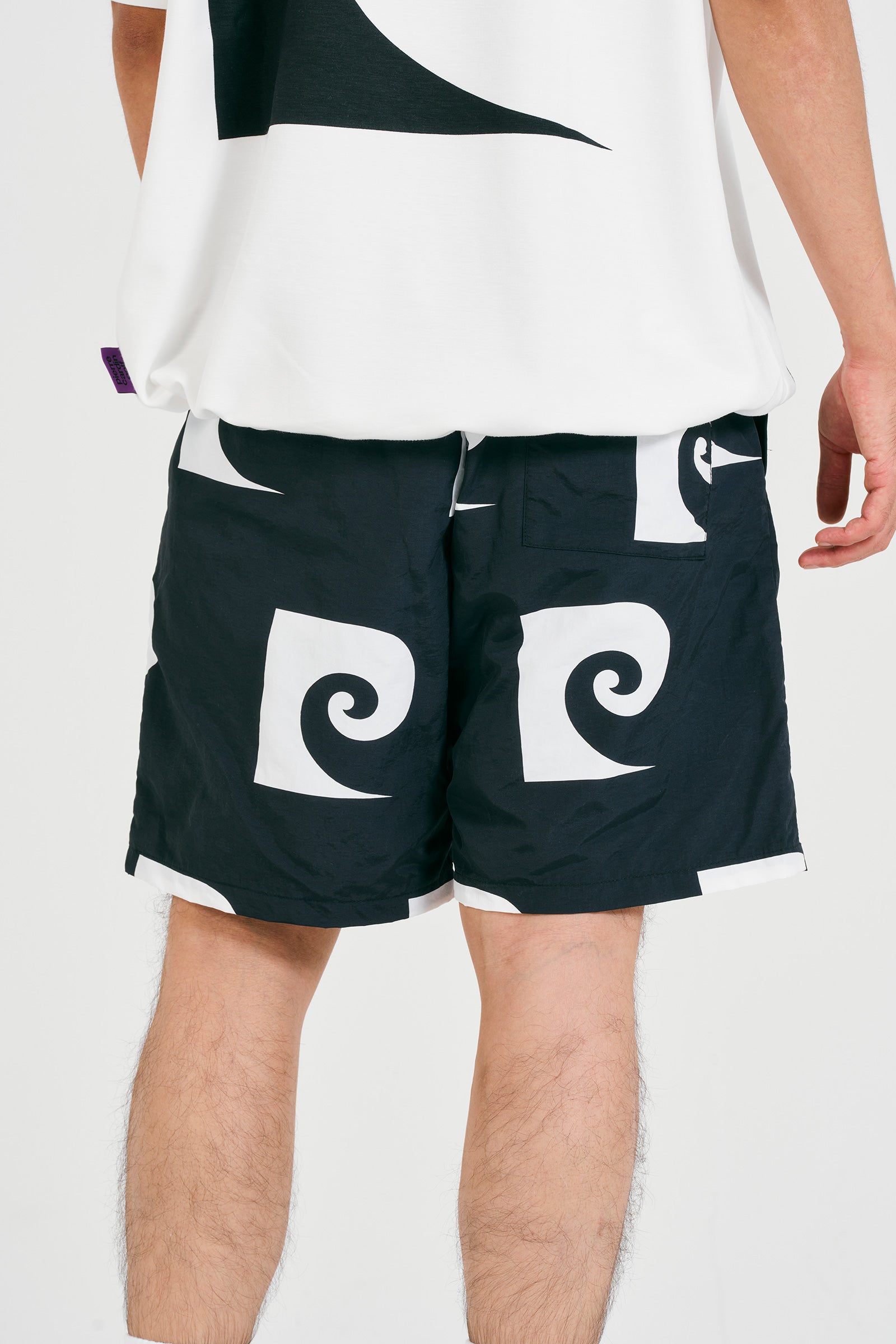 P logo shortpants | BLACK
