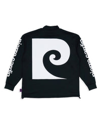 pierre cardin golf P logo  longsleeve mock neck | BLACK × WHITE
