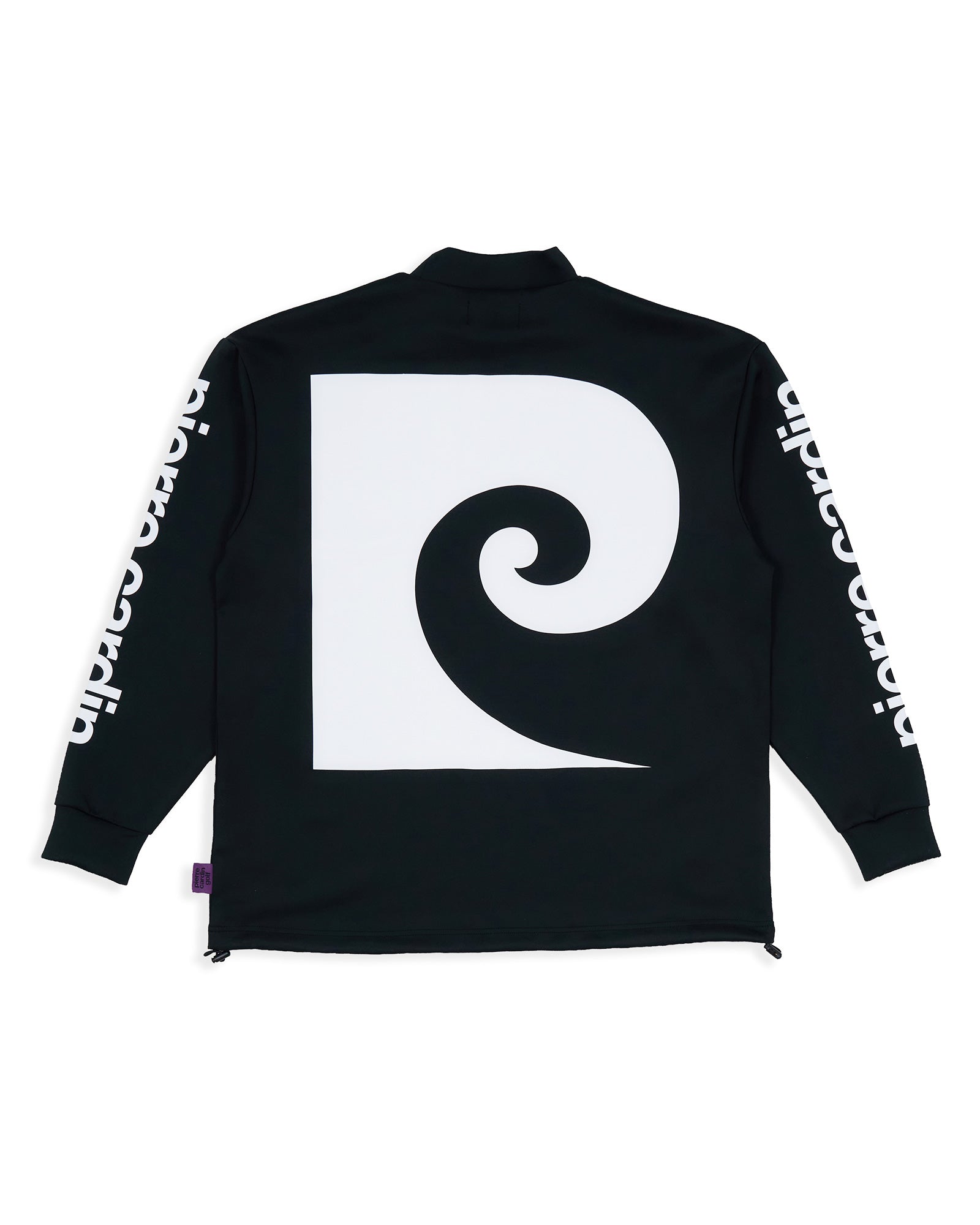 pierre cardin golf P logo  longsleeve mock neck | BLACK × WHITE