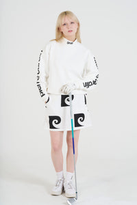 pierre cardin golf P logo  longsleeve mock neck | WHITE × BLACK