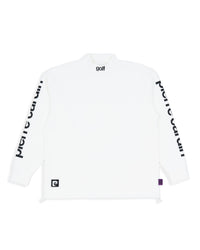 pierre cardin golf P logo  longsleeve mock neck | WHITE × BLACK
