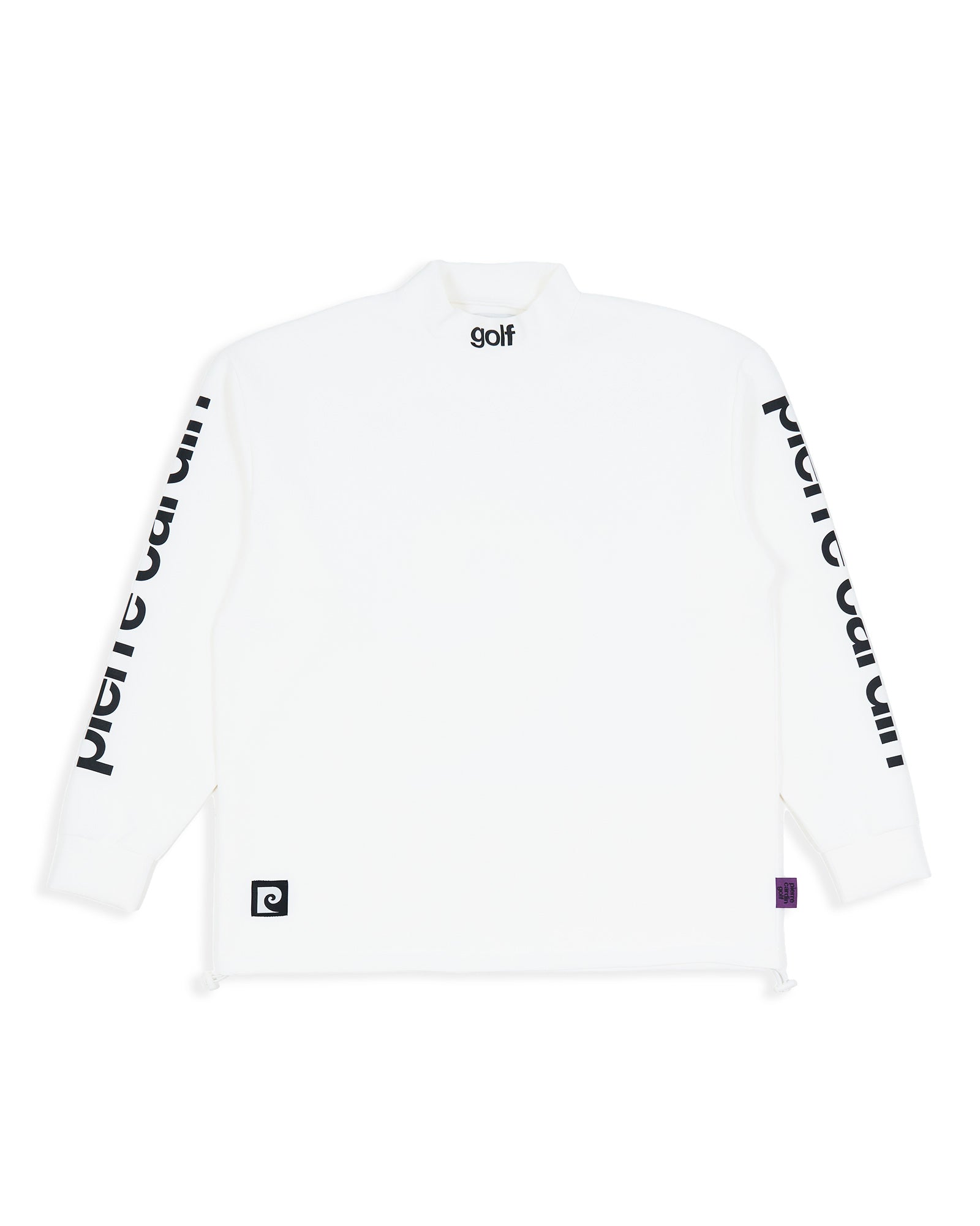 pierre cardin golf P logo  longsleeve mock neck | WHITE × BLACK