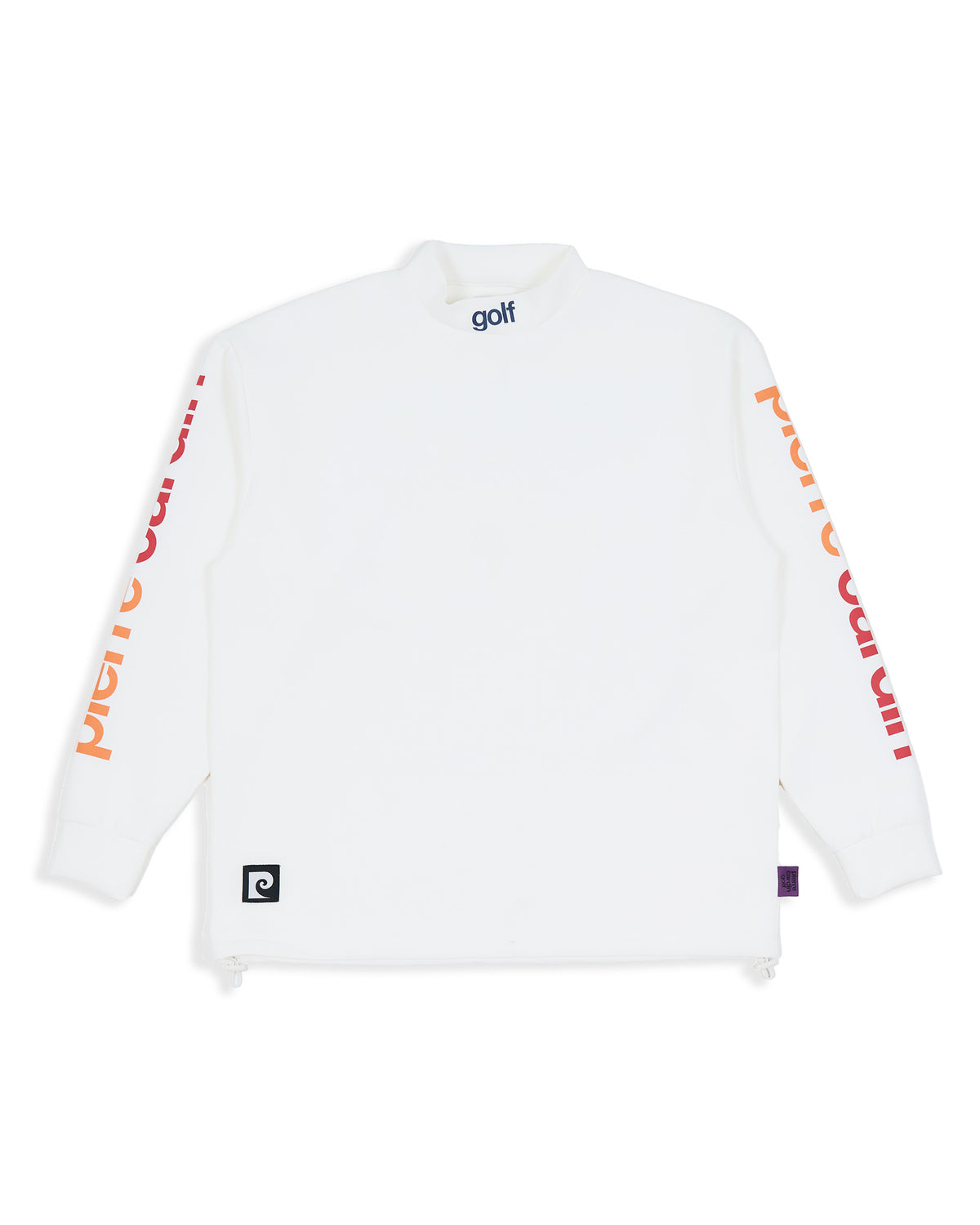 pierre cardin golf P logo  longsleeve mock neck | WHITE × MULTI