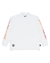 pierre cardin golf P logo  longsleeve mock neck | WHITE × MULTI