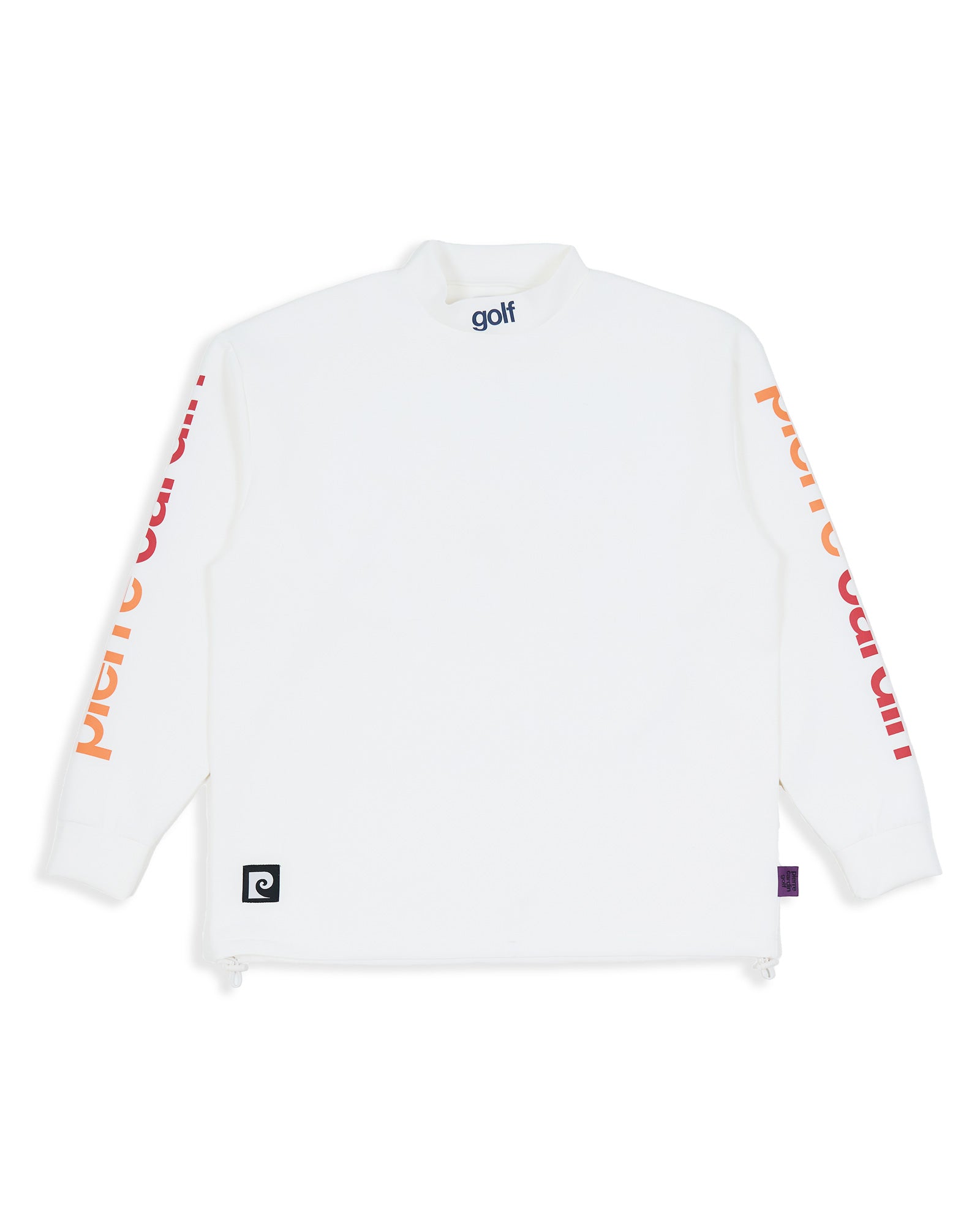 pierre cardin golf P logo  longsleeve mock neck | WHITE × MULTI