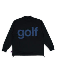 longsleeve mock neck | BLACK × MULTI