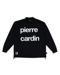 pierre cardin golf  longsleeve mock neck | BLACK × WHITE