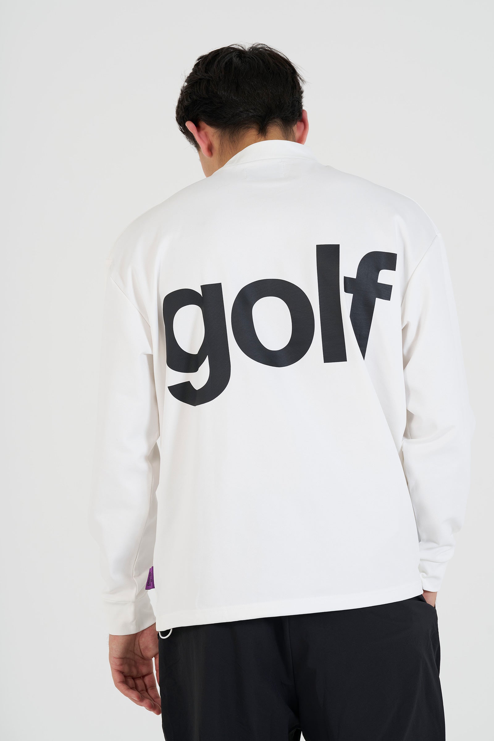 pierre cardin golf  longsleeve mock neck | WHITE × BLACK