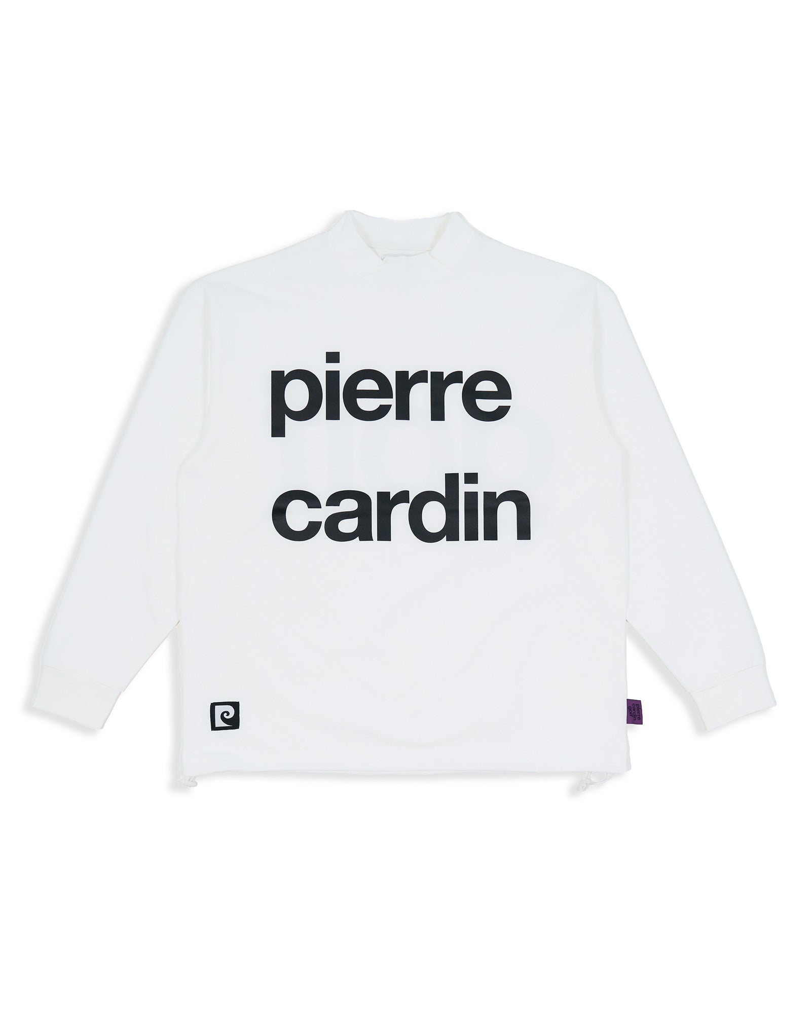 longsleeve mock neck | WHITE × BLACK – 株式会社RAINBOW