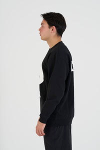 P logo sweat |BLACK