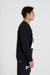 P logo sweat |BLACK