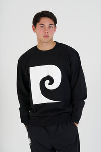 P logo sweat |BLACK