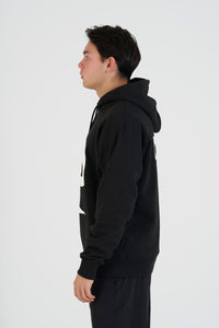 P logo hoodie | BLACK