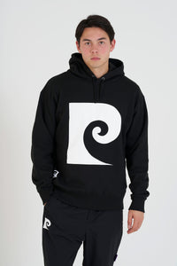 P logo hoodie | BLACK