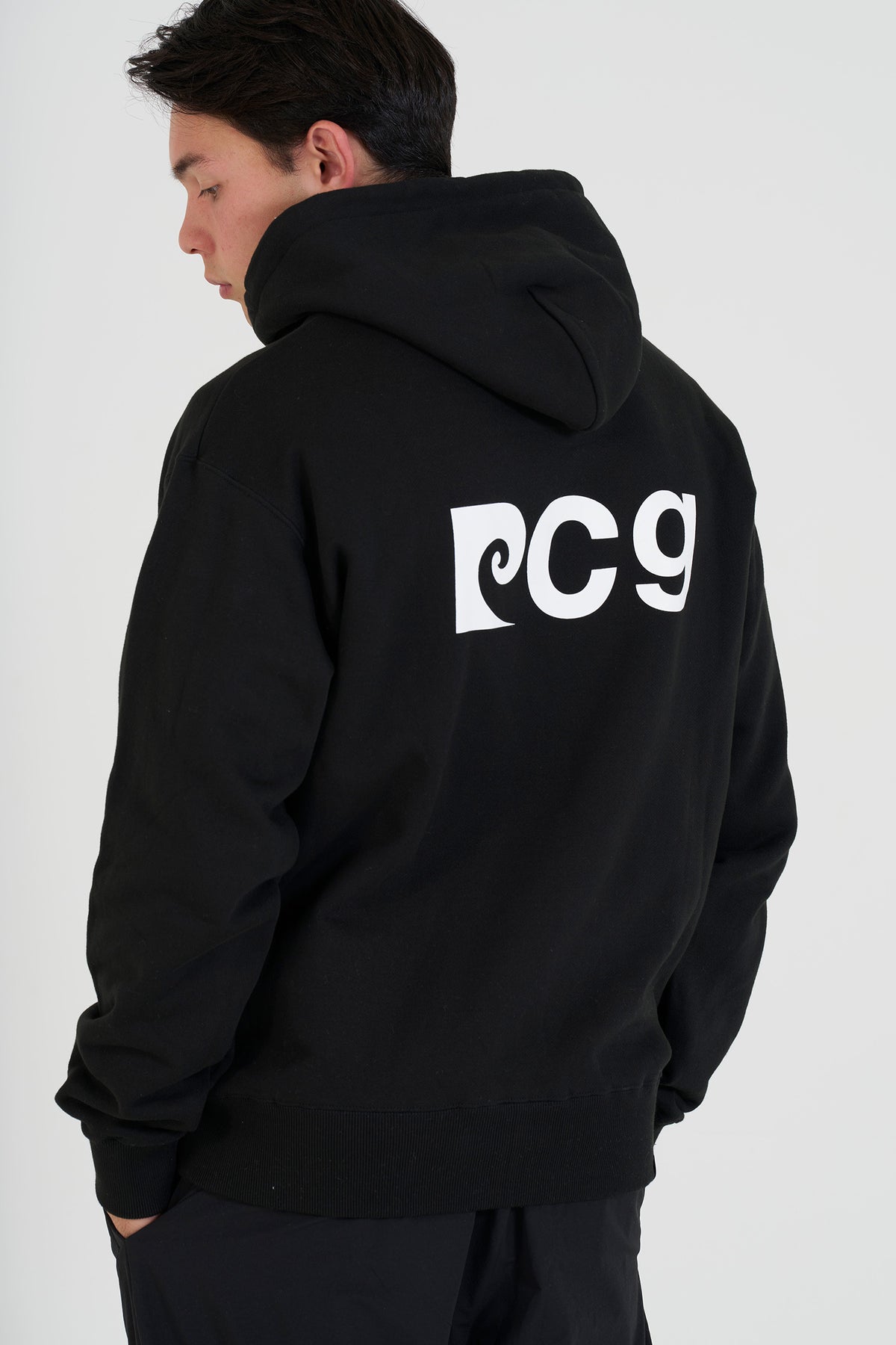 pierre cardin golf P logo hoodie | BLACK