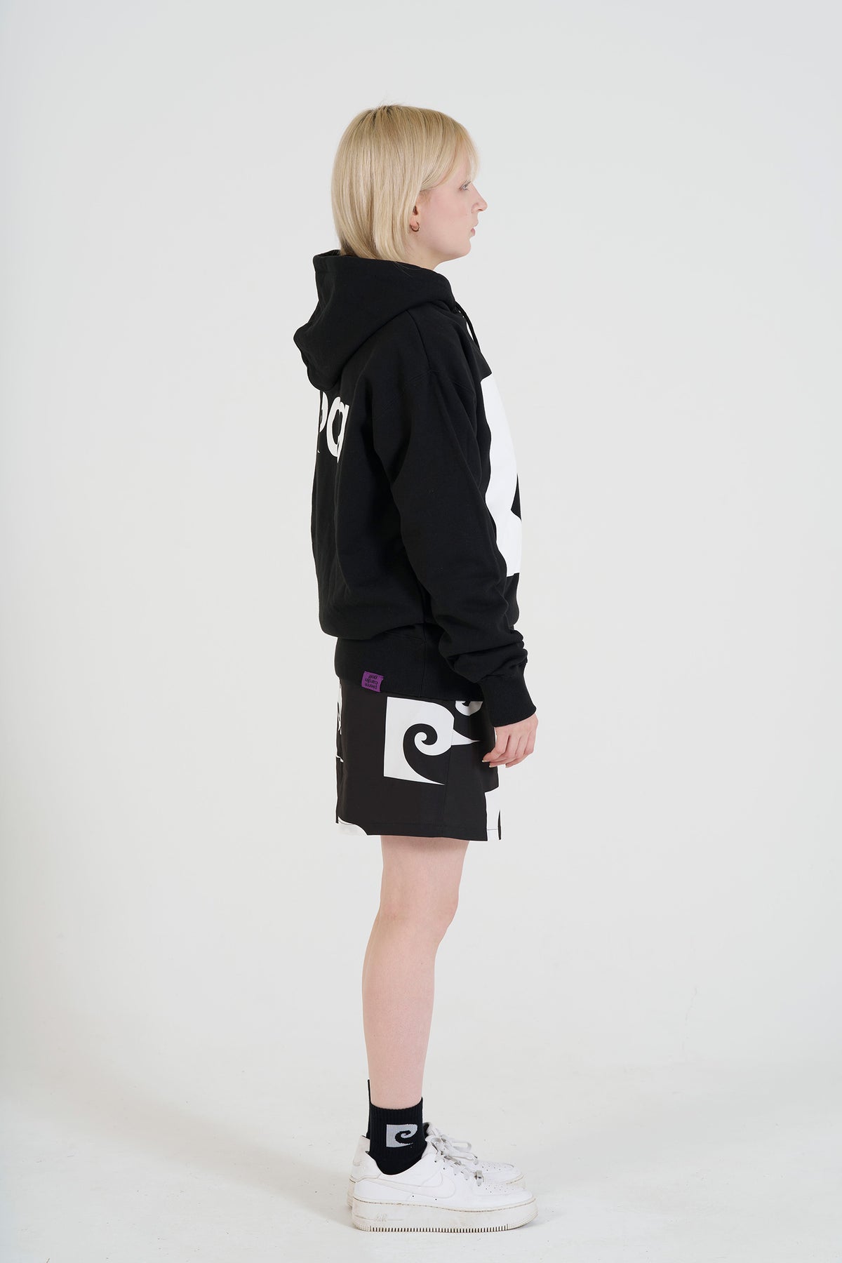 pierre cardin golf P logo hoodie | BLACK